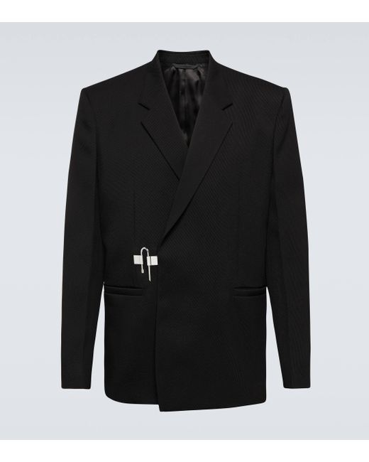 Givenchy Black U-lock Wool Jacket for men
