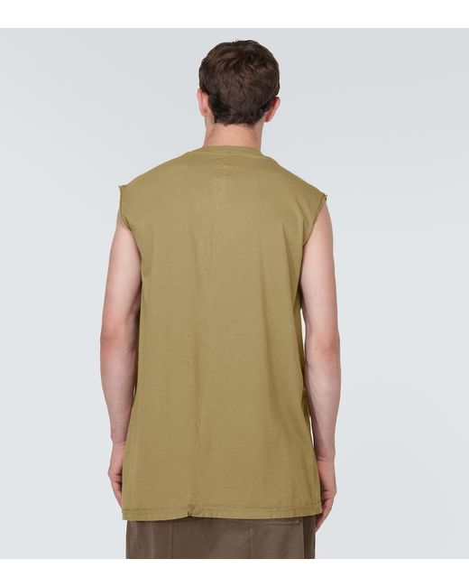 Rick Owens Green Tarp Cotton Jersey T-Shirt for men
