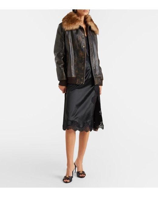 Dolce & Gabbana Black Dg Leather Mules