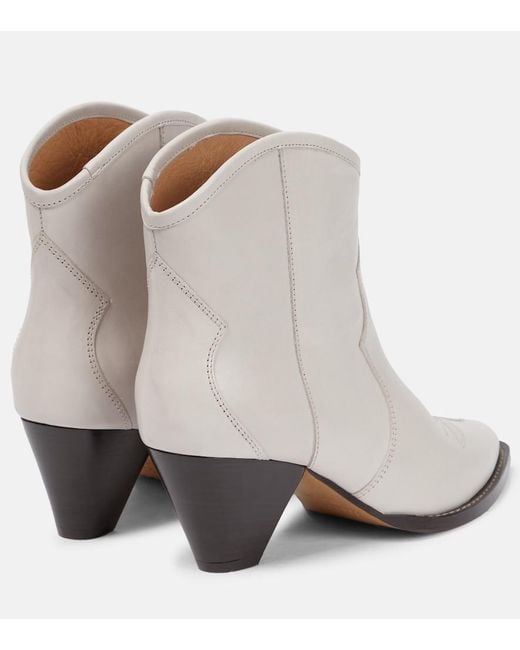 Isabel Marant Natural Darizo Leather Cowboy Boots
