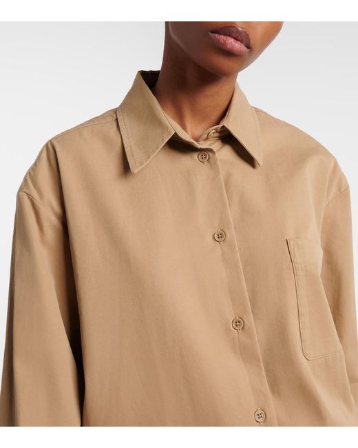 The Row Natural Tansy Cotton And Cashmere Shirt