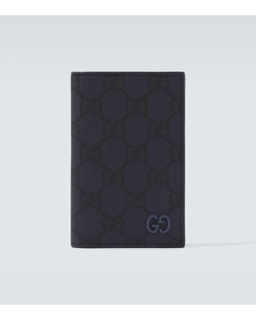 Gucci Blue Gg Monogram Card Holder for men