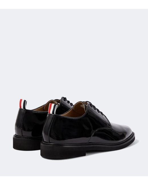 Thom Browne Black Leather Derby Shoes for men