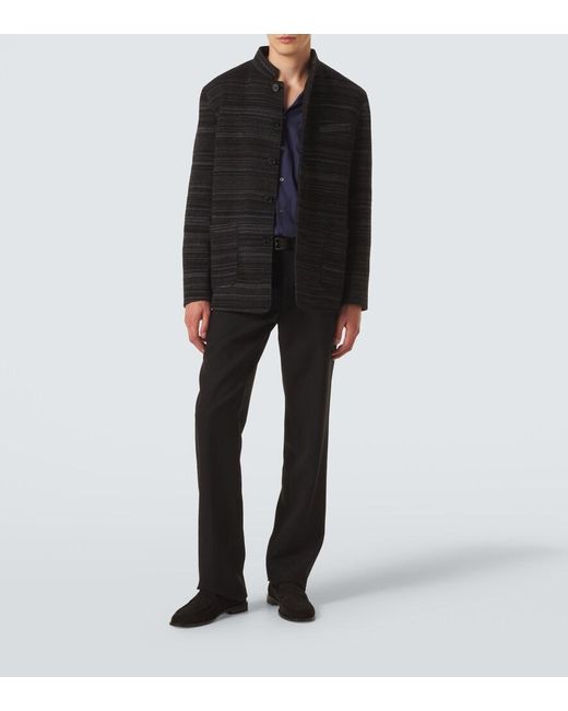 Missoni Blue Space-Dyed Wool-Blend Jacket for men