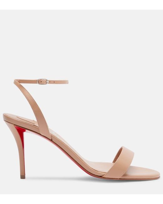 Christian Louboutin Natural Sandalen Miss Z 80 Aus Leder