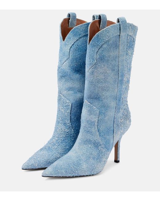 Paris Texas Blue Paloma 95 Denim Knee-High Boots