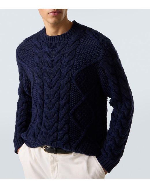 Gabriela Hearst Blue Cable-Knit Cashmere Sweater for men