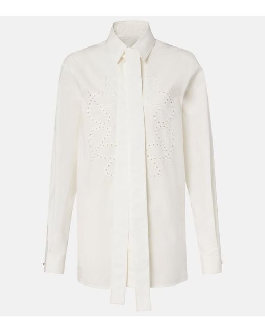 Elie Saab White Cotton Shirt