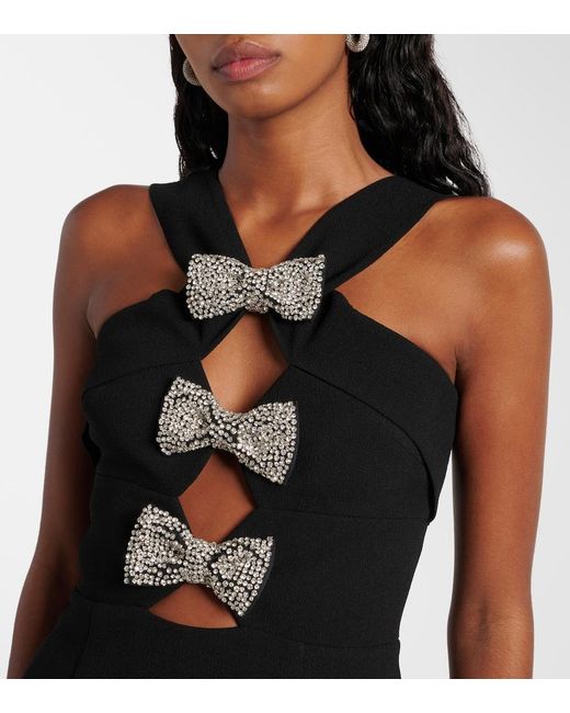 Rebecca Vallance Black Eliana Embellished Minidress