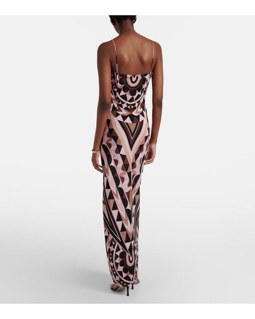 Emilio Pucci White Manuba Silk Crepe De Chine Gown