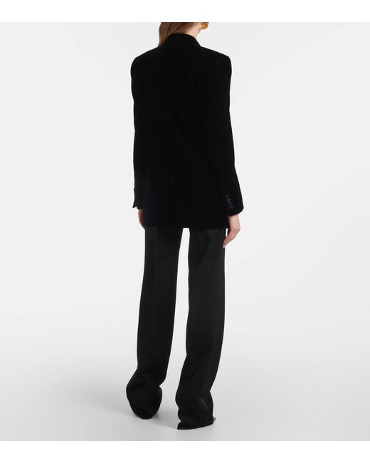Saint Laurent Black Blazer Aus Samt