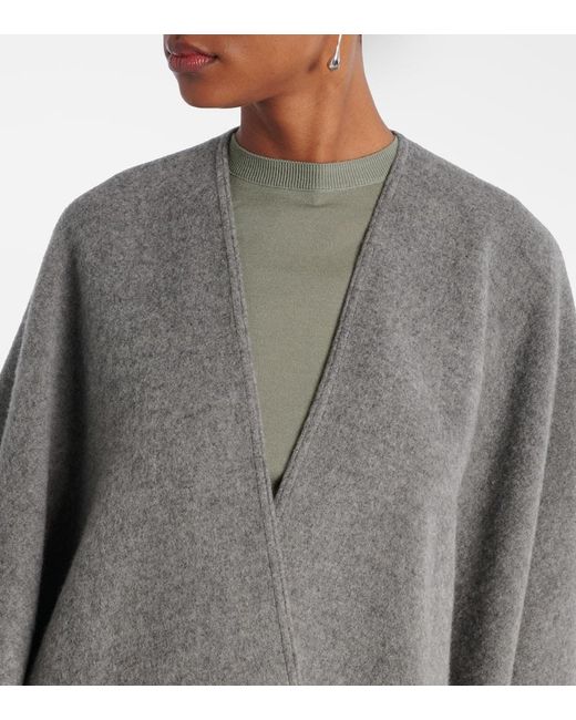 Max Mara Gray Cape Hilde Aus Woll-Jacquard