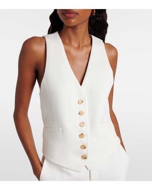 Vince White Single-Breasted Vest
