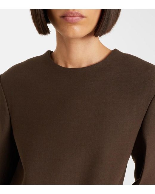Totême Brown Pocket Crepe Top