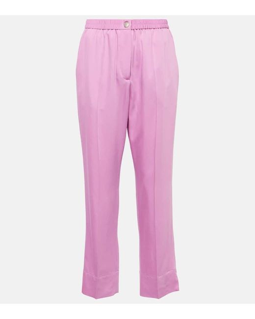 Pantaloni regular cropped Tottenham di Joseph in Pink