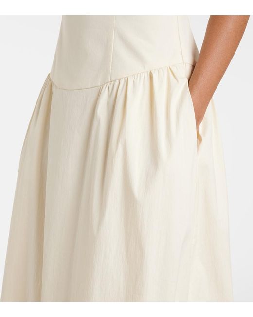 Sir White Florent Halterneck Cotton-Blend Maxi Dress