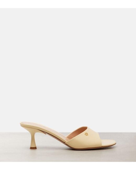 Gianvito Rossi Natural Ascent 55 Leather Mules