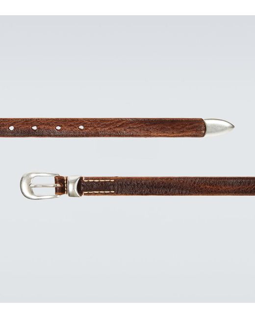 Our Legacy Brown Leather Belt for men