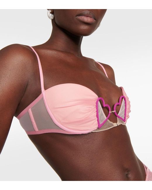 Nensi Dojaka Pink Embellished Bustier