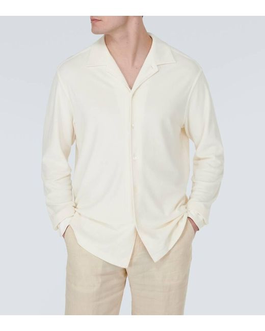 Camisa de algodon y seda Zegna de hombre de color White