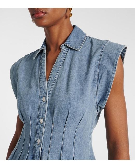 Veronica Beard Blue Ruben Denim Midi Dress