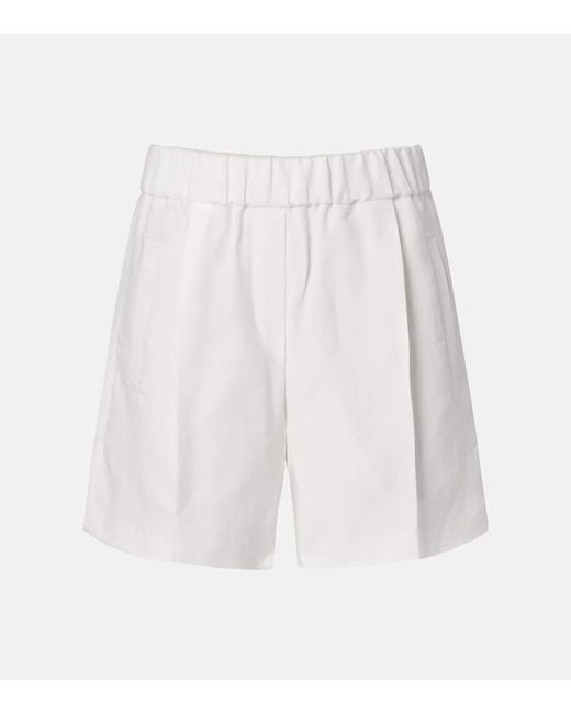 Bermuda A Taille Haute Brunello Cucinelli en coloris White