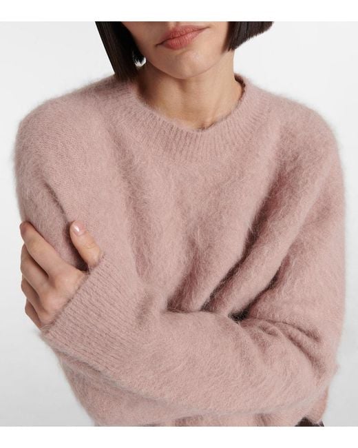 Vince Pink Pullover Aus Einem Mohairgemisch