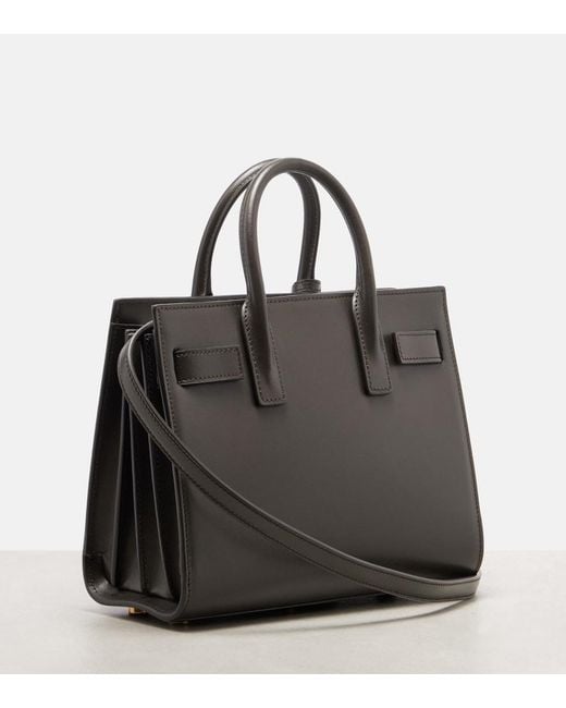 Saint Laurent Black Sac De Jour Nano Leather Tote Bag