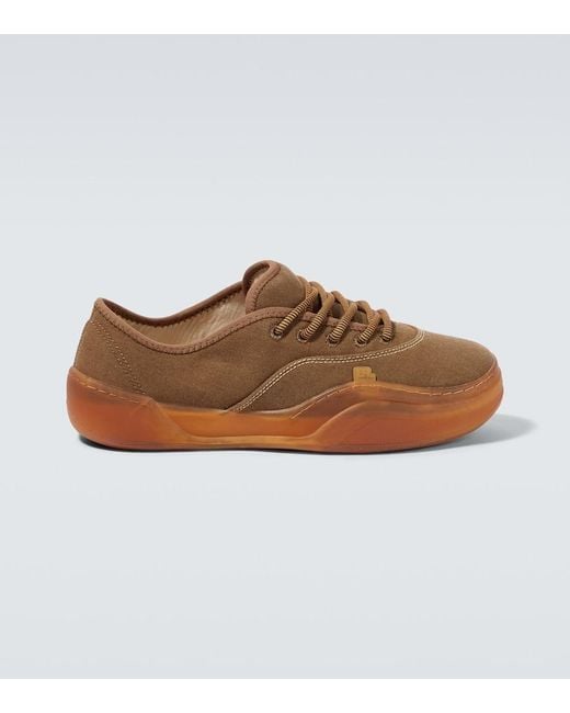 ERL Brown Canvas Low-Top Sneakers for men