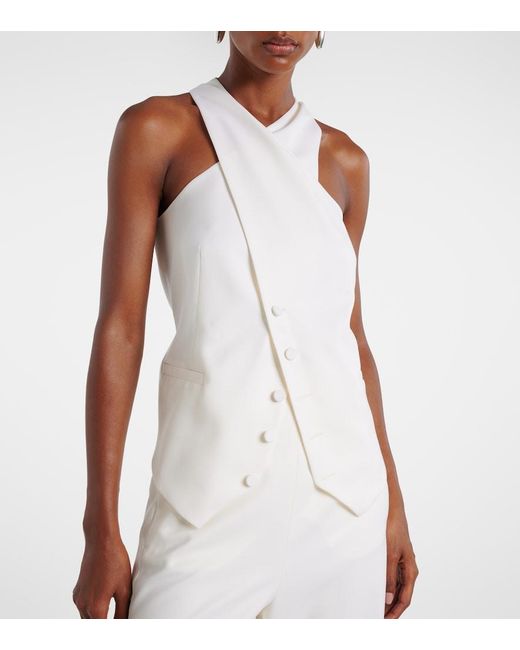 Max Mara White Selva Virgin Wool Top