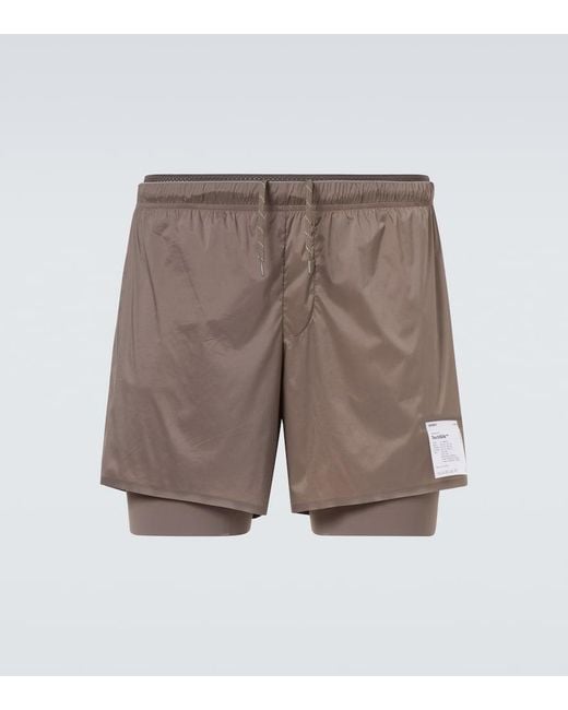 Satisfy Gray Techsilk 8" Running Shorts for men