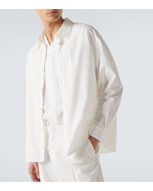 Auralee White Cotton Poplin Shirt for men