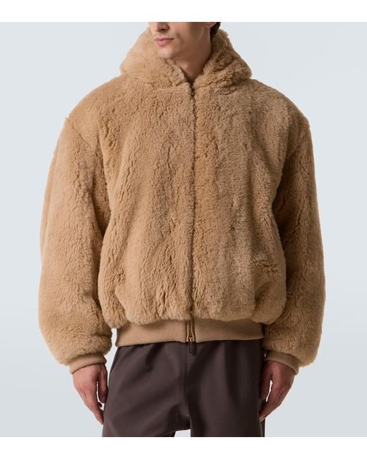 Fear Of God Natural Alpaca And Cotton Teddy Bomber Jacket for men