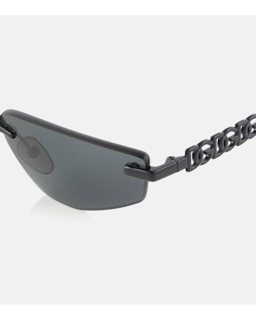 Dolce & Gabbana Gray Dg Essentials Rectangular Sunglasses
