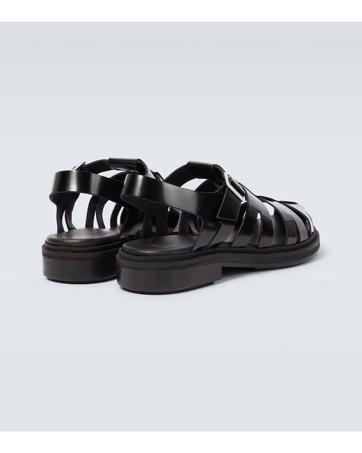 AMI Sandalen aus Leder in Black für Herren