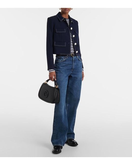 Veronica Beard Blue Constantine Cropped Jacket