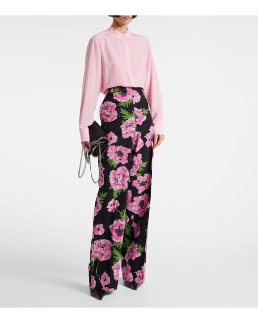 Stella McCartney Pink Iconic Silk Shirt