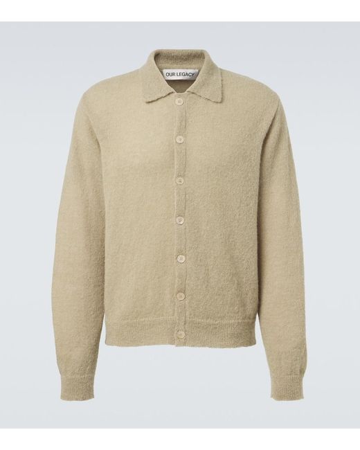 Our Legacy Natural Evening Wool And Cashmere-Blend Cardigan for men