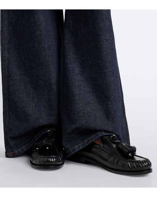 Christian Louboutin Black Rochelle Leather Loafers