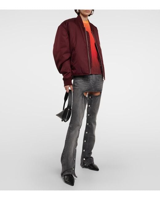 Courreges Red Logo Bomber Jacket