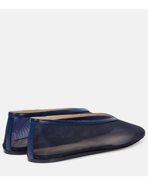 Le Monde Beryl Blue Ballerinas Luna Aus Mesh Mit Leder