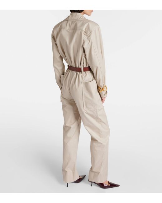 Combi-pantalon en coton Saint Laurent en coloris Natural
