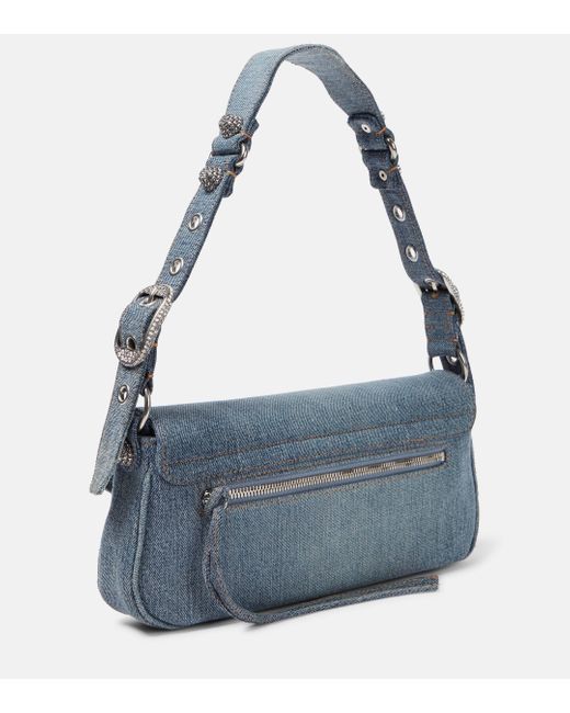 Balenciaga Blue Le Cagole Denim Shoulder Bag