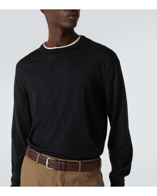 Zegna Black Wool Sweater for men