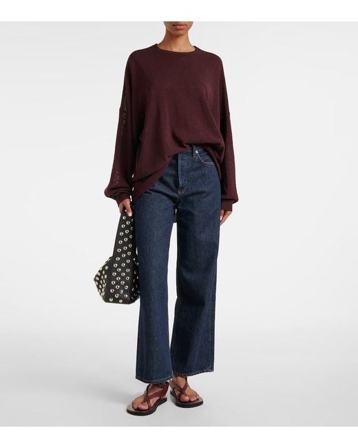 Agolde Blue Ren High-Rise Wide-Leg Jeans