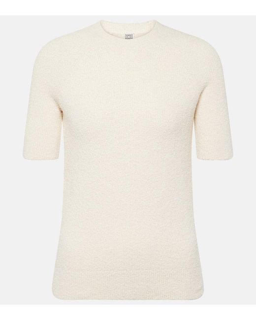 Totême  Natural Cotton-blend Terry T-shirt