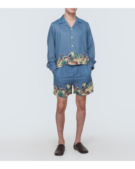 Bode Blue Ski Lift Shirt for men