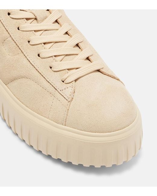 Hogan Natural H-Stripes Suede Platform Sneakers