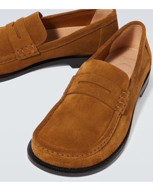 Loewe Loafers Campo Aus Veloursleder in Brown für Herren