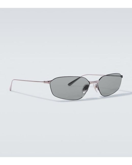 Balenciaga Gray Invisible 2.0 Rectangular Sunglasses for men